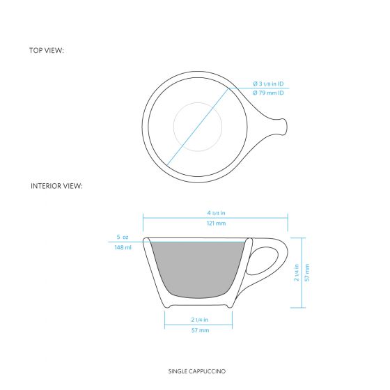 notNeutral LINO Single Cappuccino Cup & Saucer (5oz/148ml) - Image 7