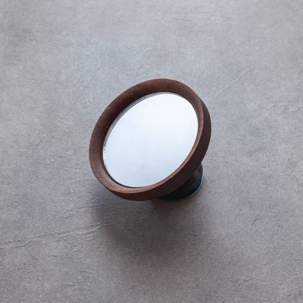 Espresso Shot Mirror Magnetic - Walnut - Image 3