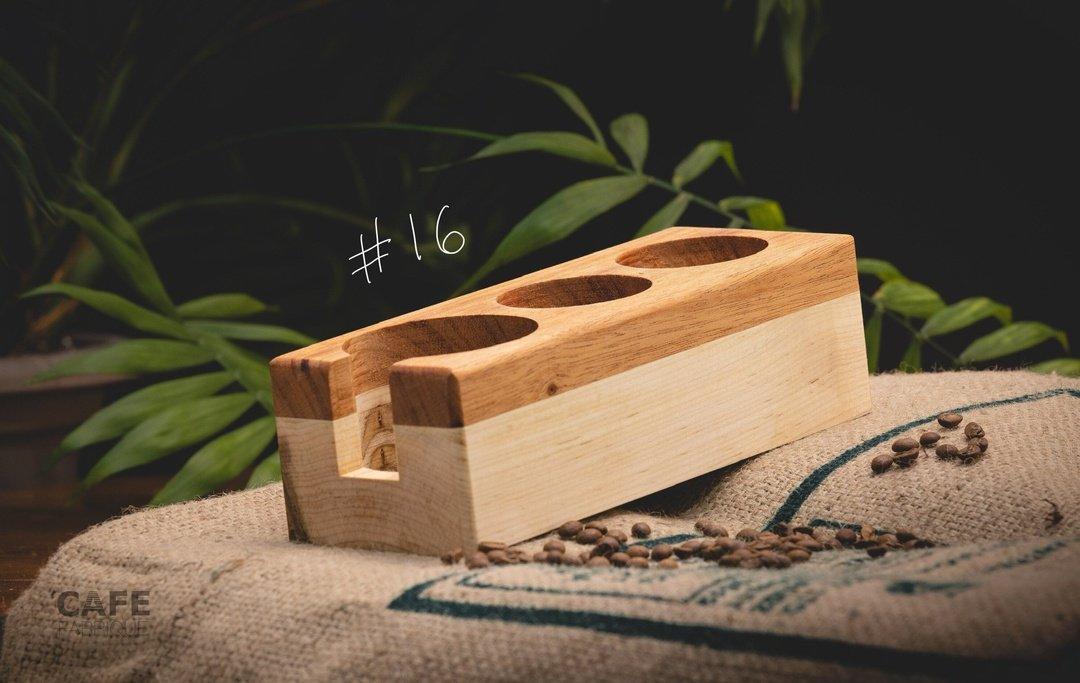 Station pour tasseur à café en bois faite à la main | Porte-filtre de 58 mm - Image 6