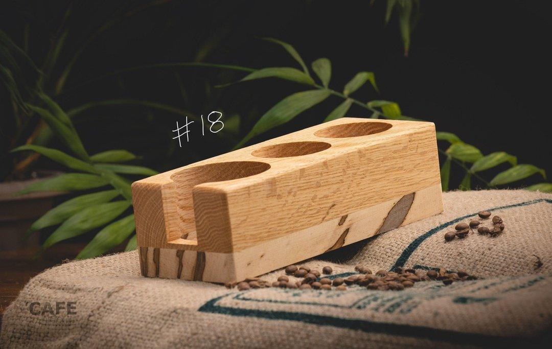Station pour tasseur à café en bois faite à la main | Porte-filtre de 58 mm - Image 8