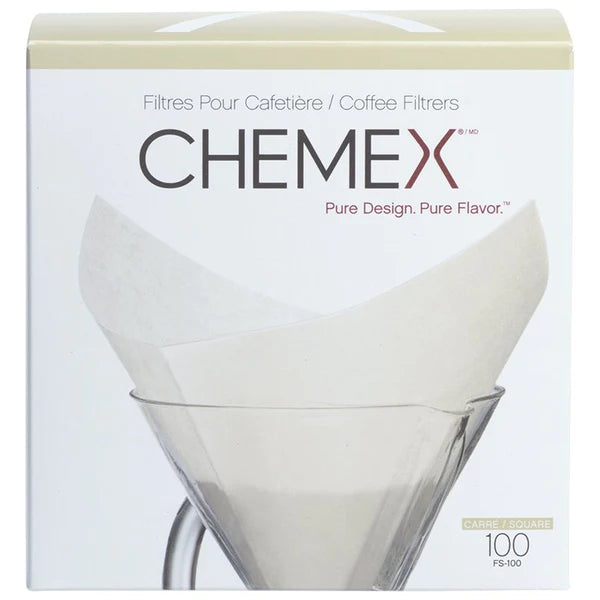 CHEMEX White Coffee Filter Squares (100-Pack) - Image 1
